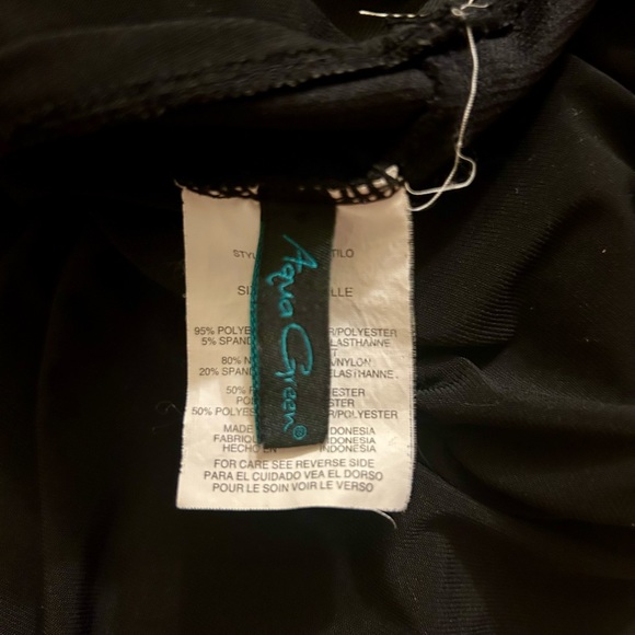 Aqua Green Swim Romper one piece swimsuit - Picture 6 of 6